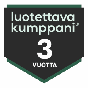 Luotettava kumppani 3 vuotta